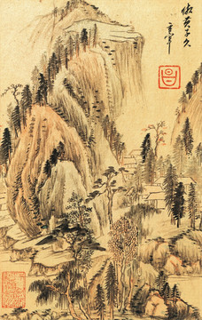 国画山水 明代 董其昌