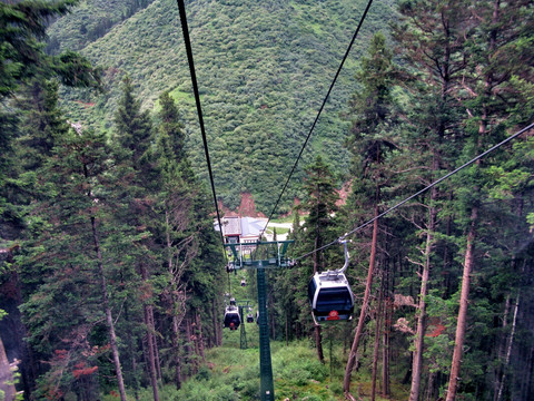 黄龙上山索道摄影