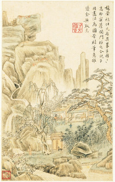 国画山水 原画扫描