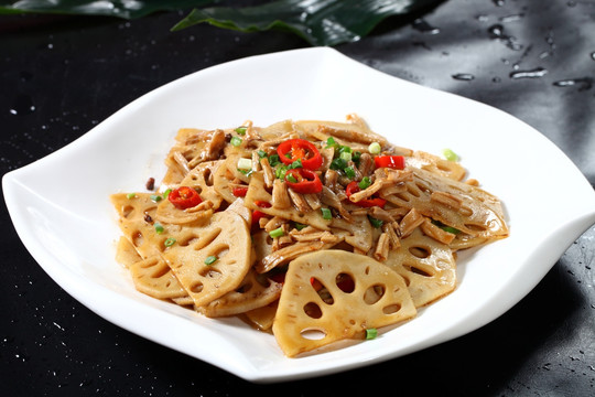 卜豆角炒藕片