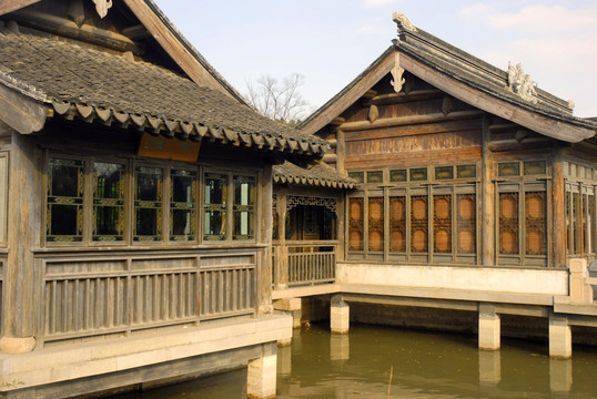 江南园林建筑 中式木结构建筑
