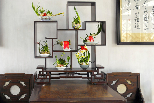 中式家具 中式插花装饰