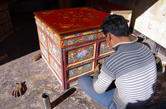 藏式家具绘画