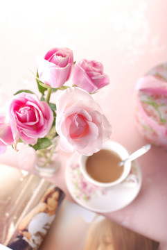 花与咖啡