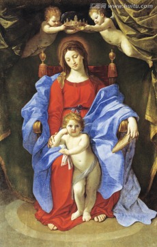 天使圣母古典宗教人物油画