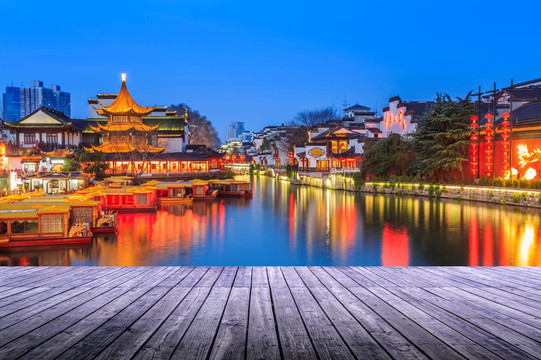 南京秦淮河夜景