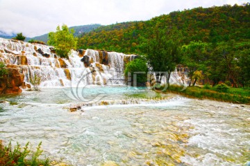 瀑布流水 山水风光