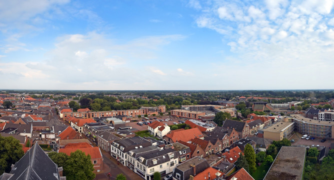 俯视荷兰城镇