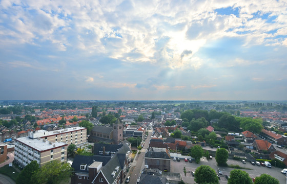 俯视荷兰城镇