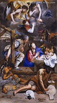 天使耶稣宗教油画