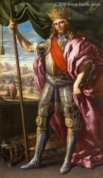 骑士战士古典人物油画