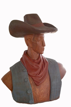 人物雕塑 美国牛仔