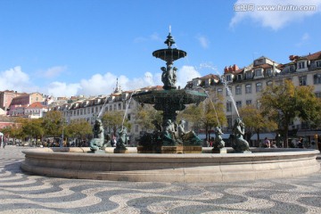 葡萄牙里斯本广场喷泉
