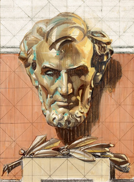 林肯总统头像装饰画