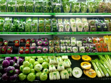 超市蔬菜架