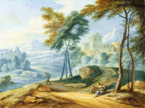 欧式古典人物风景油画