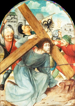 耶稣受难人物油画
