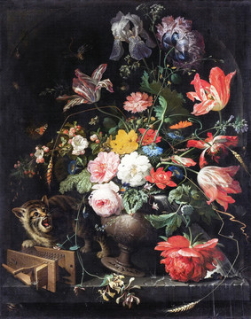 欧式古典花卉油画