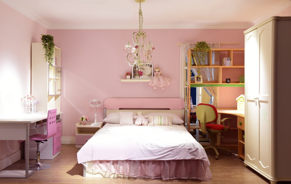 温馨甜美风格的儿童卧室