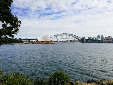 悉尼歌剧院和海湾大桥远眺
