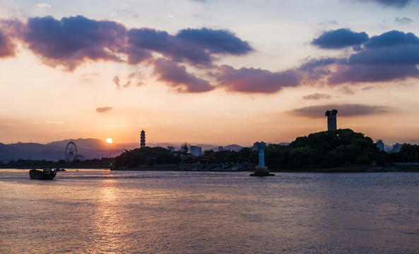 温州 岛屿 夕阳