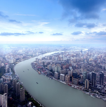 上海黄浦江畔建筑风光
