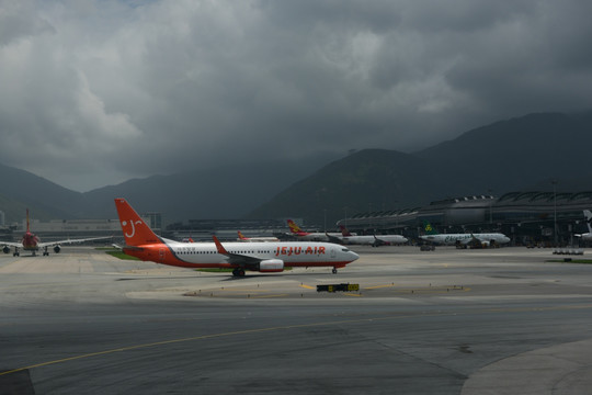 鸟瞰香港机场