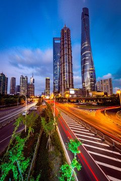 上海中心夜景风光
