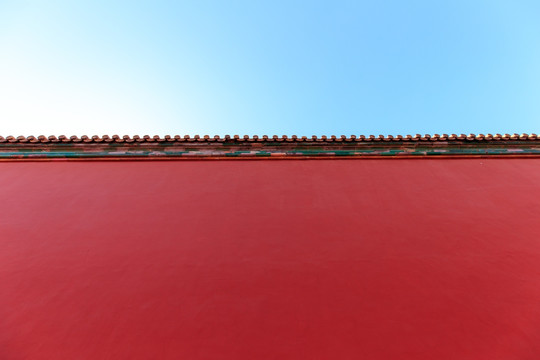 北京故宫红墙宫墙琉璃瓦