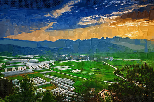 风景 油画