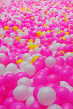 最美的海洋球素材 粉色海洋球