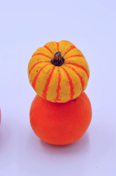 橙子和小南瓜 创意水果
