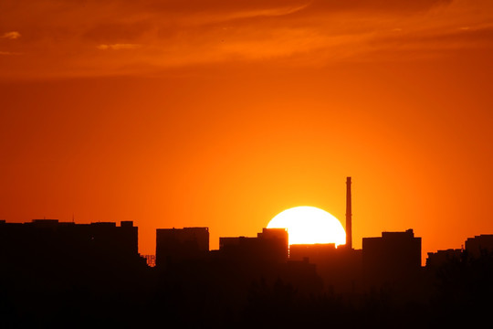 城市的夕阳