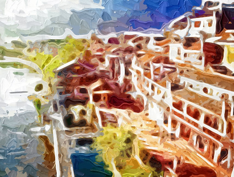 风景抽象画