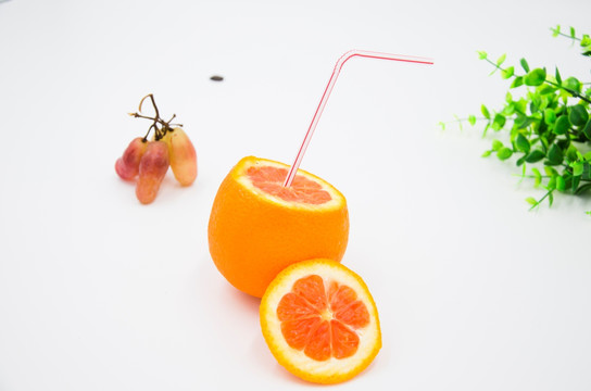 创意水果 血橙汁