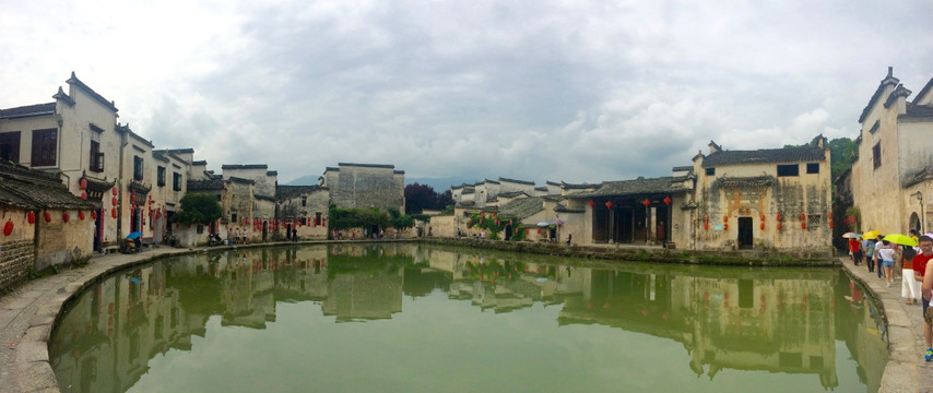 宏村全景照片