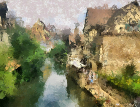 小镇装饰画