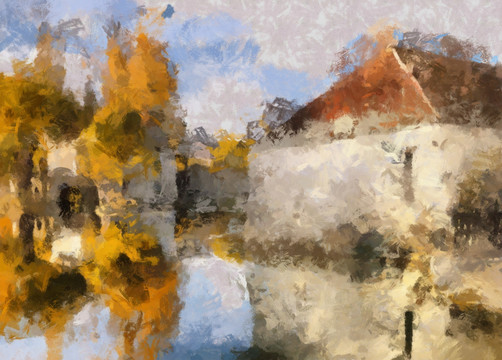 欧式风景画 装饰画