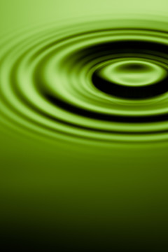 绿色水面的波纹