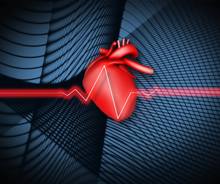 红色心脏的电子图