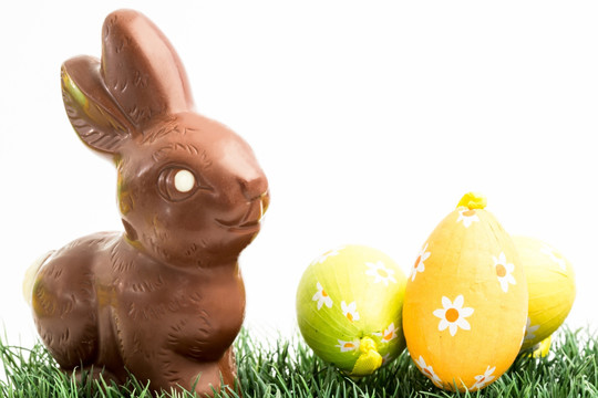 兔子造型的复活节巧克力