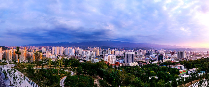 宝鸡市全景图