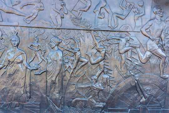 奥林匹克运动浮雕壁画