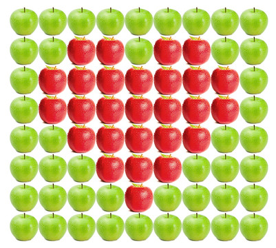 绿苹果与红苹果