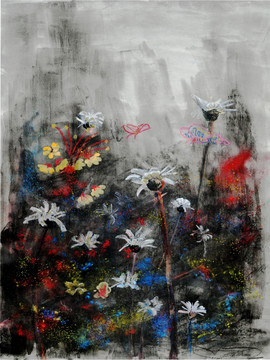 花卉家纺图案花纹 朵花描稿设计