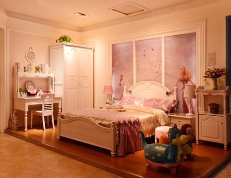 甜美风格的儿童卧室