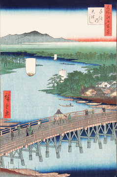 日本山水风景绘画 画廊高清品质