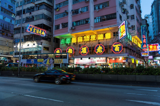 香港街景 夜景