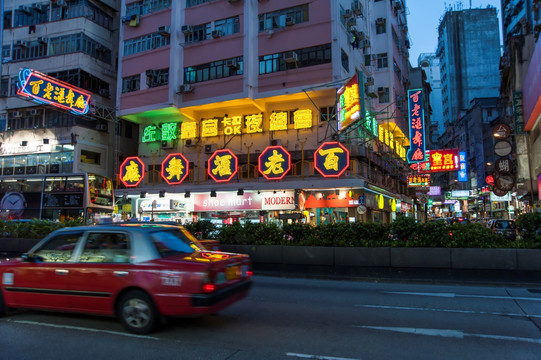 香港街景 夜景