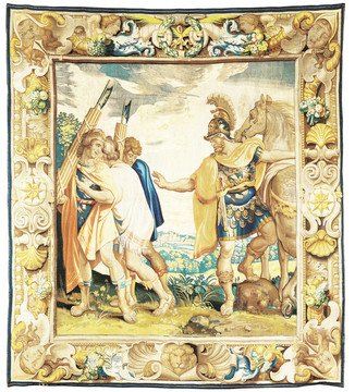 欧式宗教人物壁画地毯图案